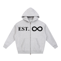 ESTABLISHED IN GREY ZIP HOODIE
