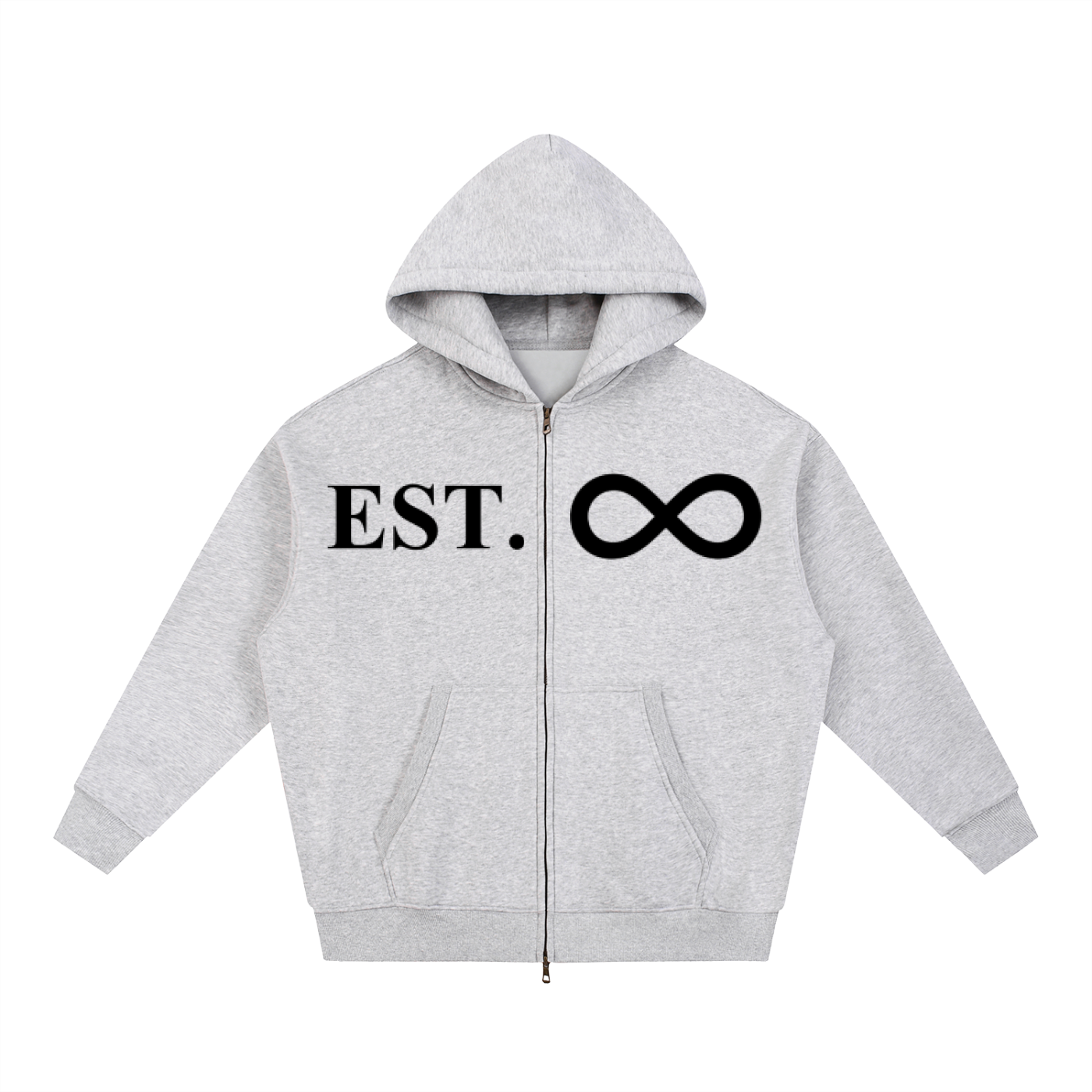 ESTABLISHED IN GREY ZIP HOODIE