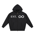 ESTABLISHED IN BLACK ZIP HOODIE