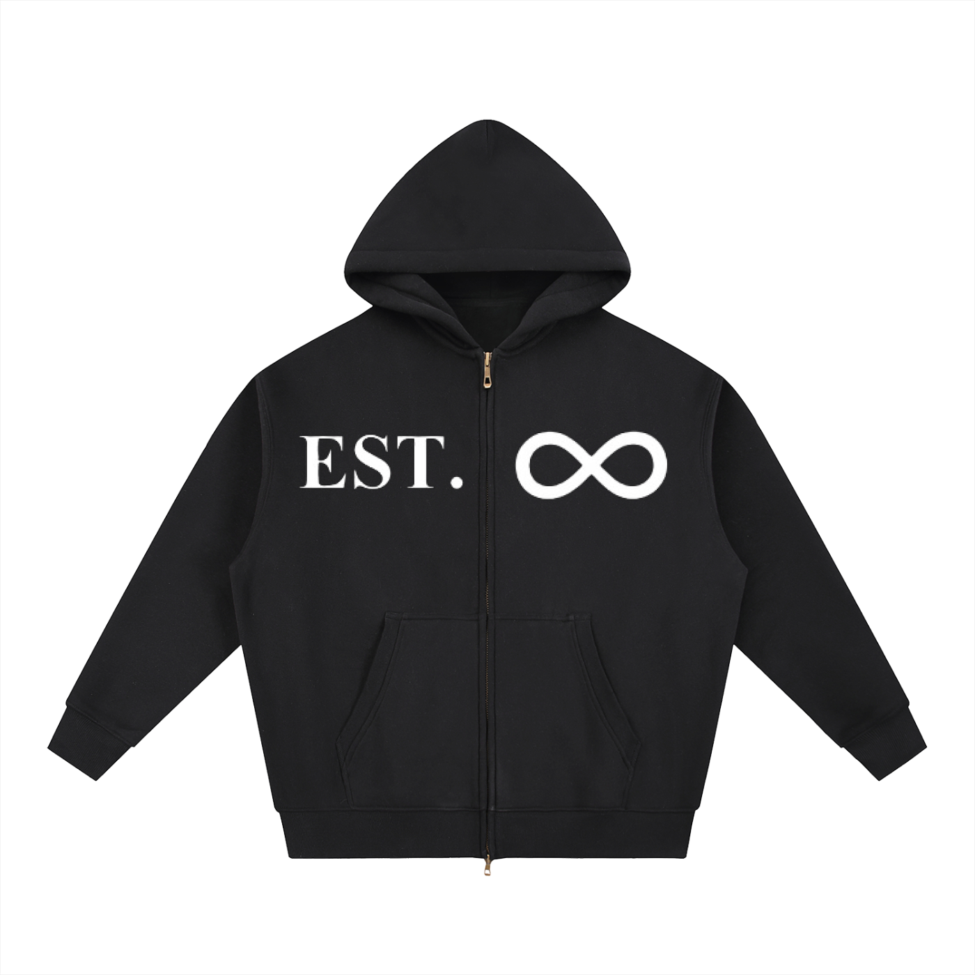 ESTABLISHED IN BLACK ZIP HOODIE